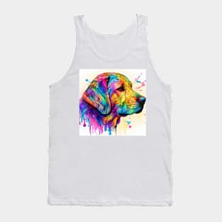 Abstract painting of a Lab looking Dog Tank Top